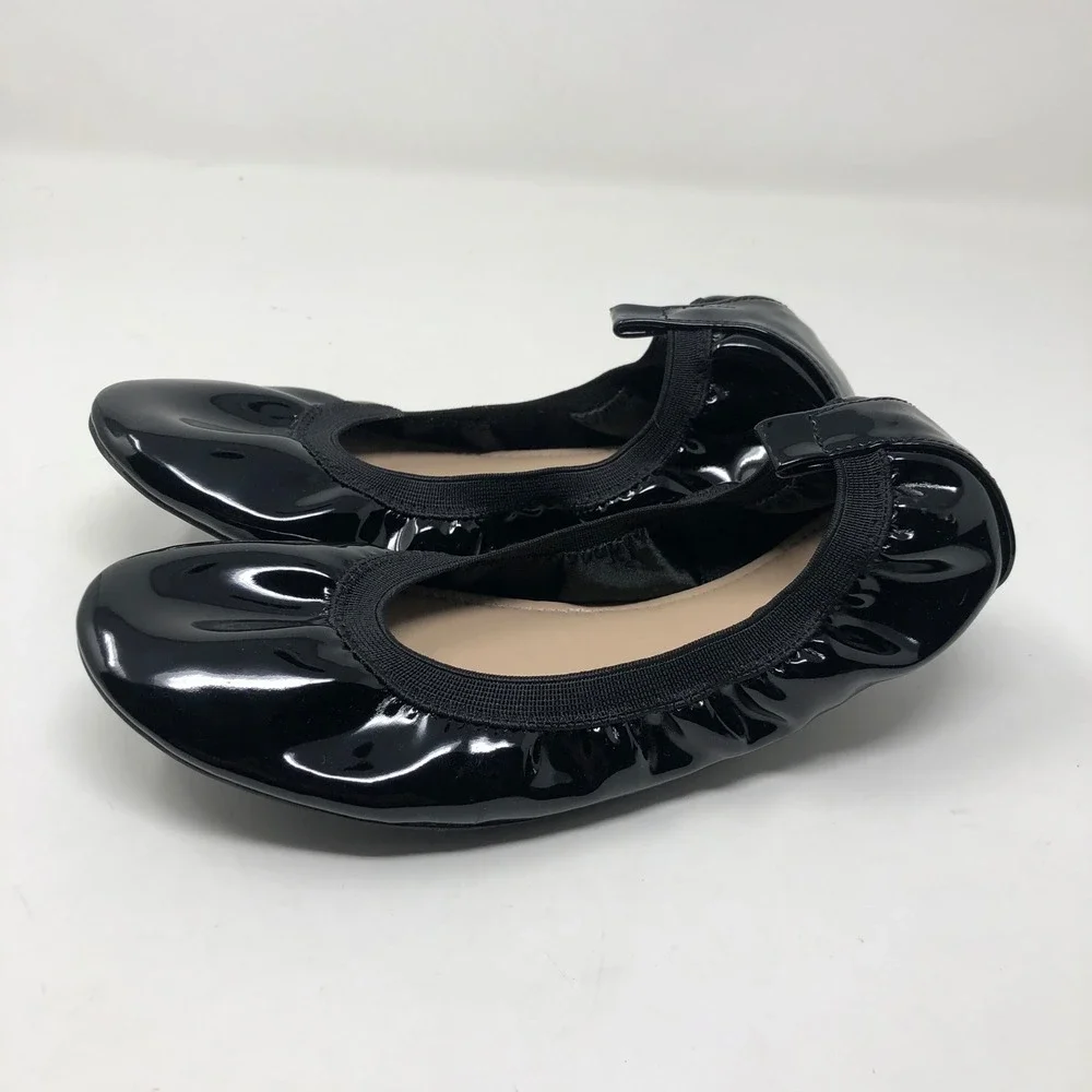 Yosi Samra Miss Samara Ballet Flats Girls Size 3Y Kids Black Patent Leather KSA2